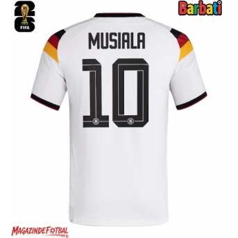 Germania Jamal Musiala #10 Tricou Fotbal Replică Mondial 2026 Barbati Acasa